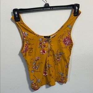 Women's Floral Yellow Top